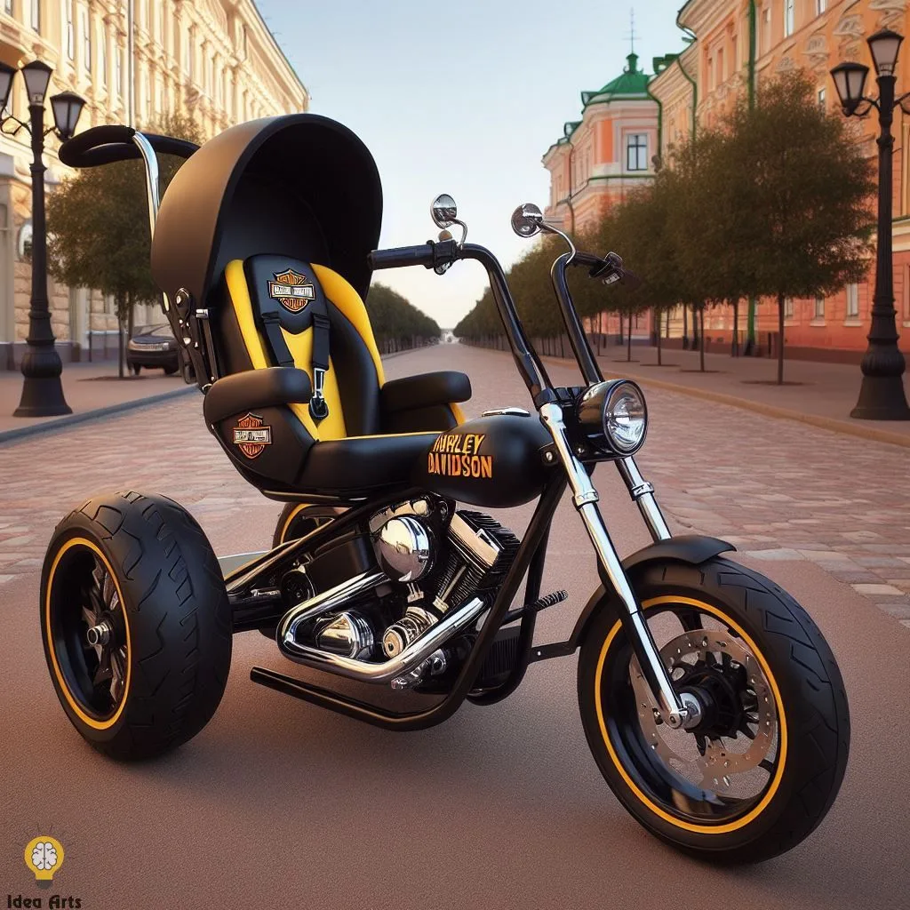 Unique Baby Stroller Design Inspired by Harley Davidson