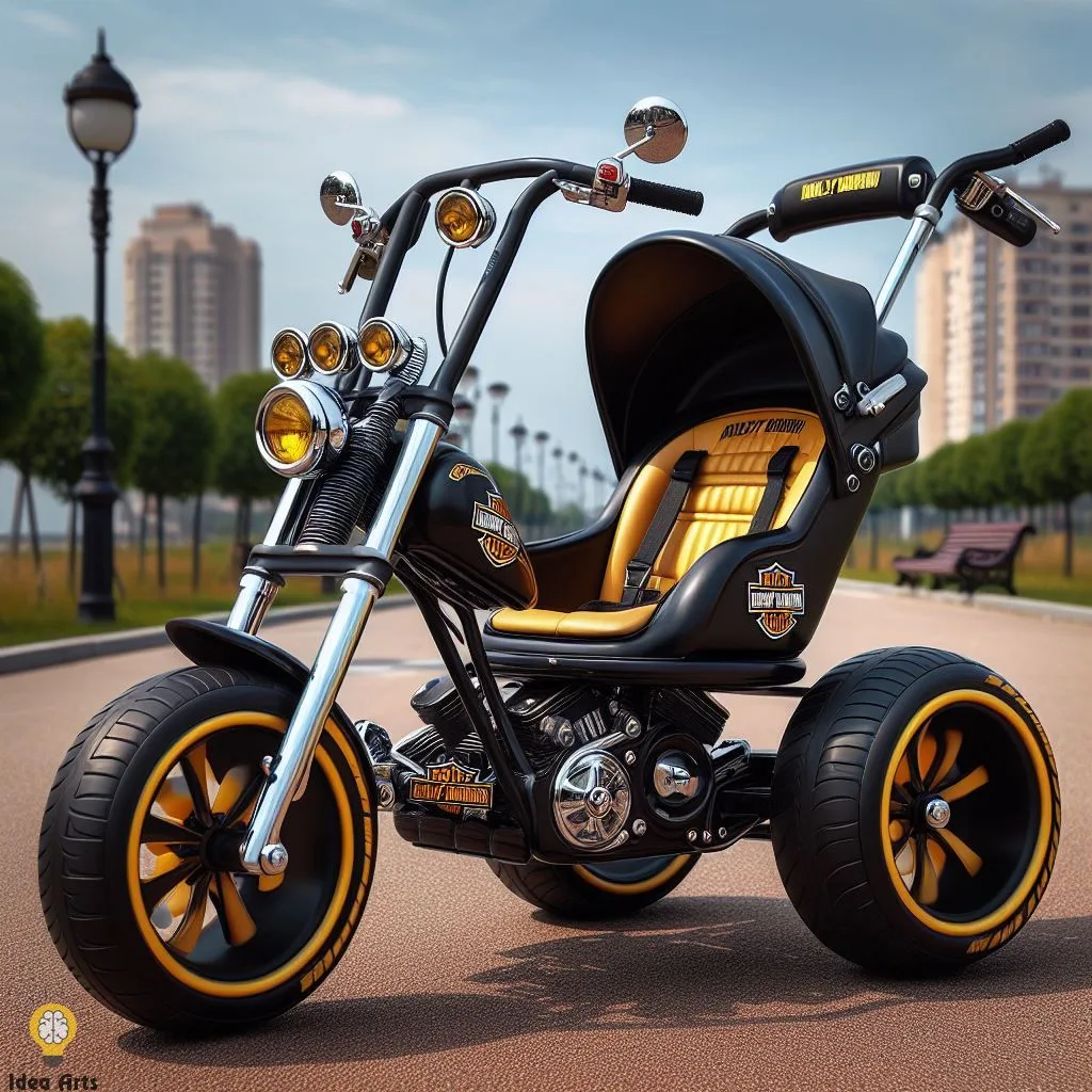 Unique Baby Stroller Design Inspired by Harley Davidson