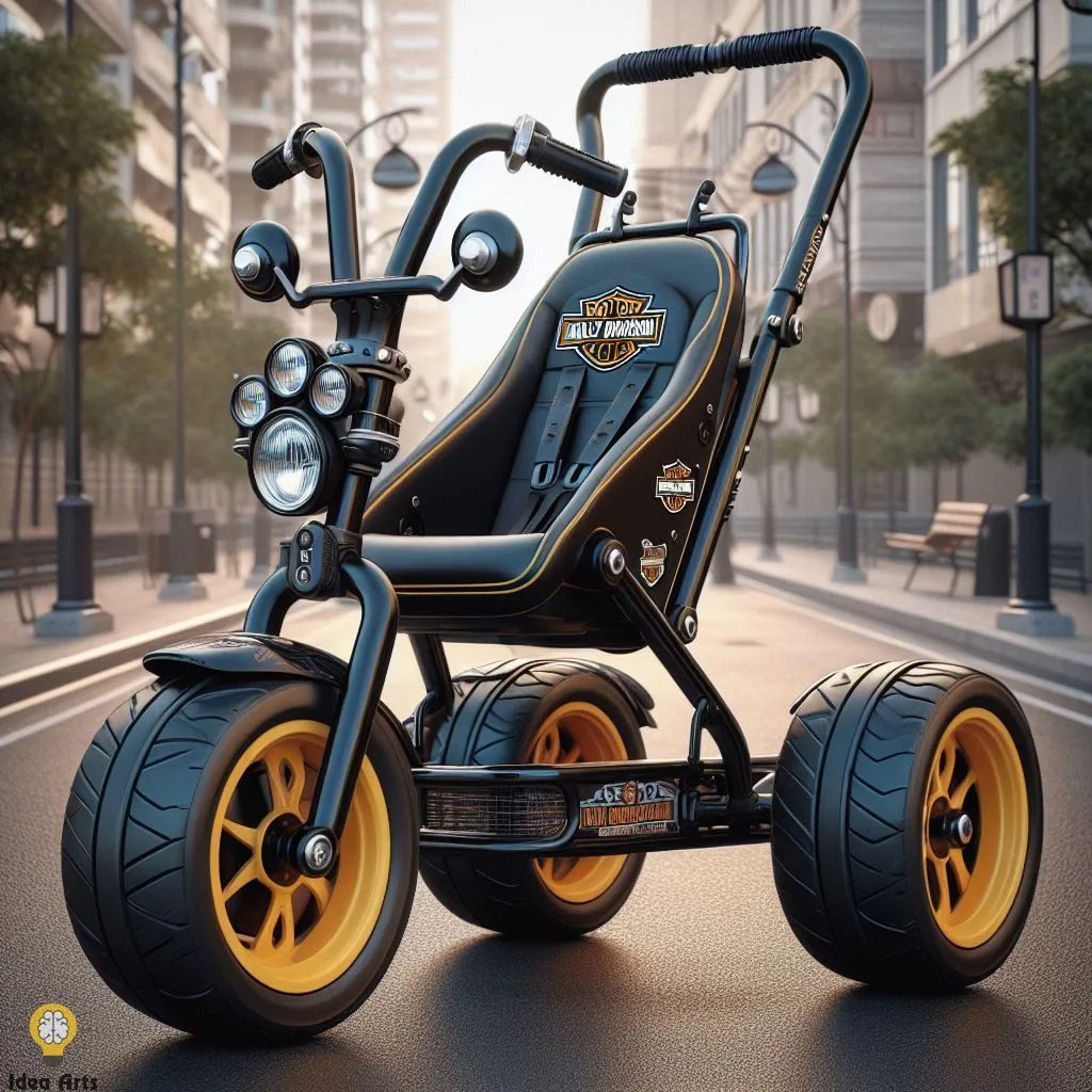 Unique Baby Stroller Design Inspired by Harley Davidson