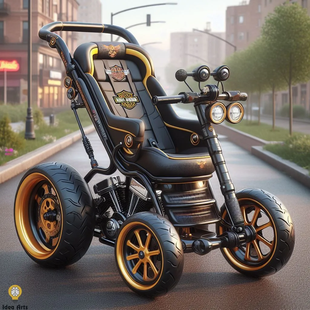 Unique Baby Stroller Design Inspired by Harley Davidson