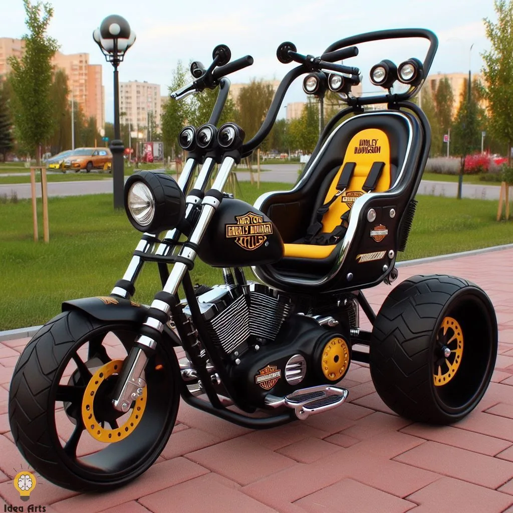 Unique Baby Stroller Design Inspired by Harley Davidson