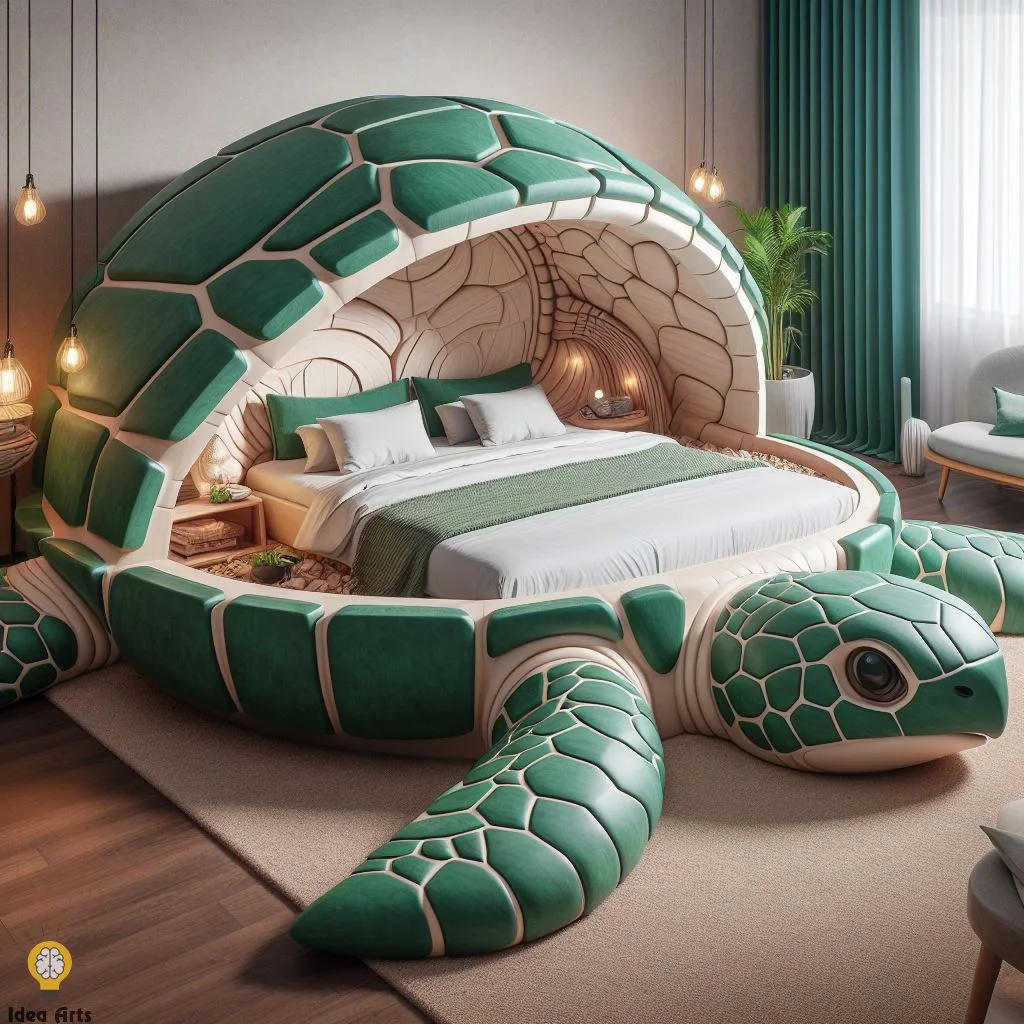 Dream in a Shell: Unique Turtle-Shaped Beds for Adult Bedrooms