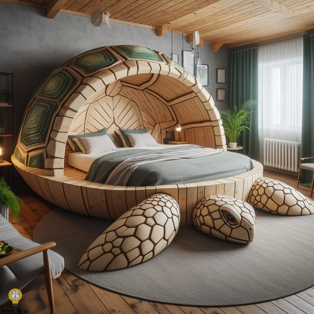 Dream in a Shell: Unique Turtle-Shaped Beds for Adult Bedrooms