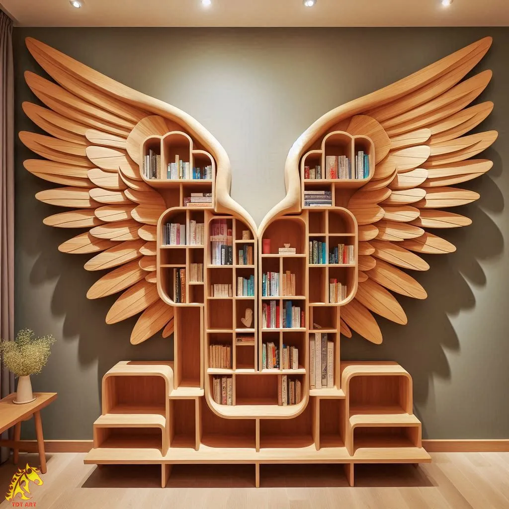 Angel Wings Bookshelf Design: A Perfect Blend of Art and Functionality