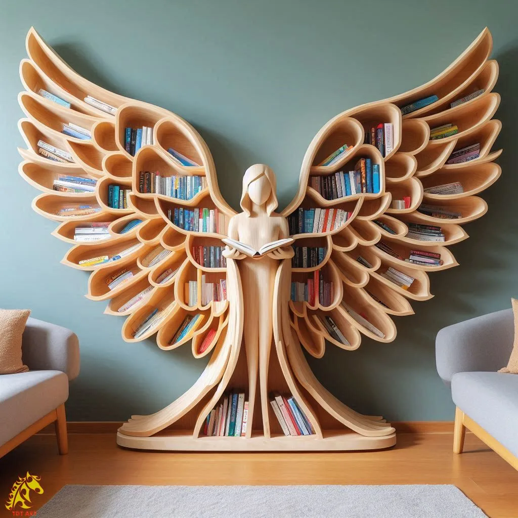 Angel Wings Bookshelf Design: A Perfect Blend of Art and Functionality