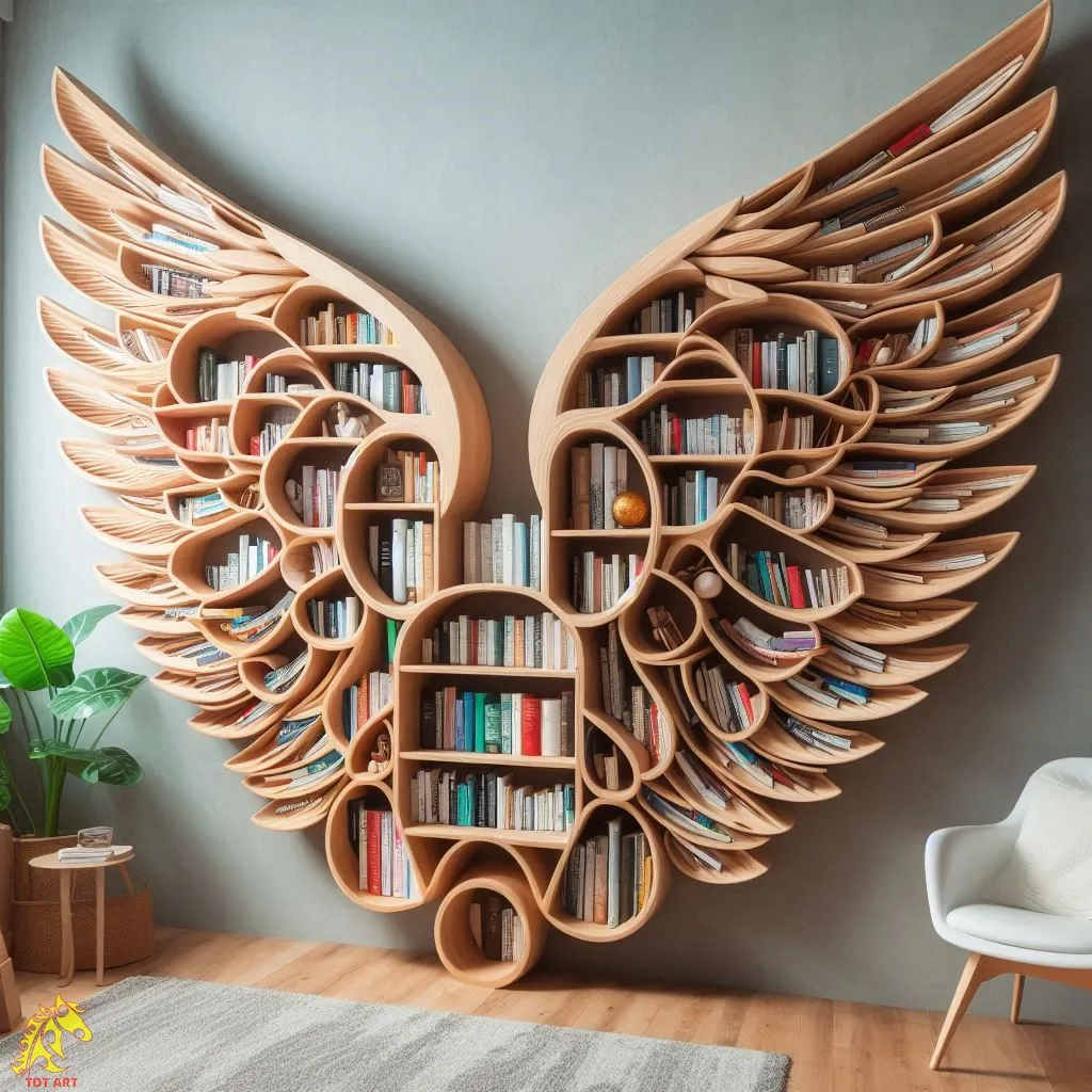 Angel Wings Bookshelf Design: A Perfect Blend of Art and Functionality