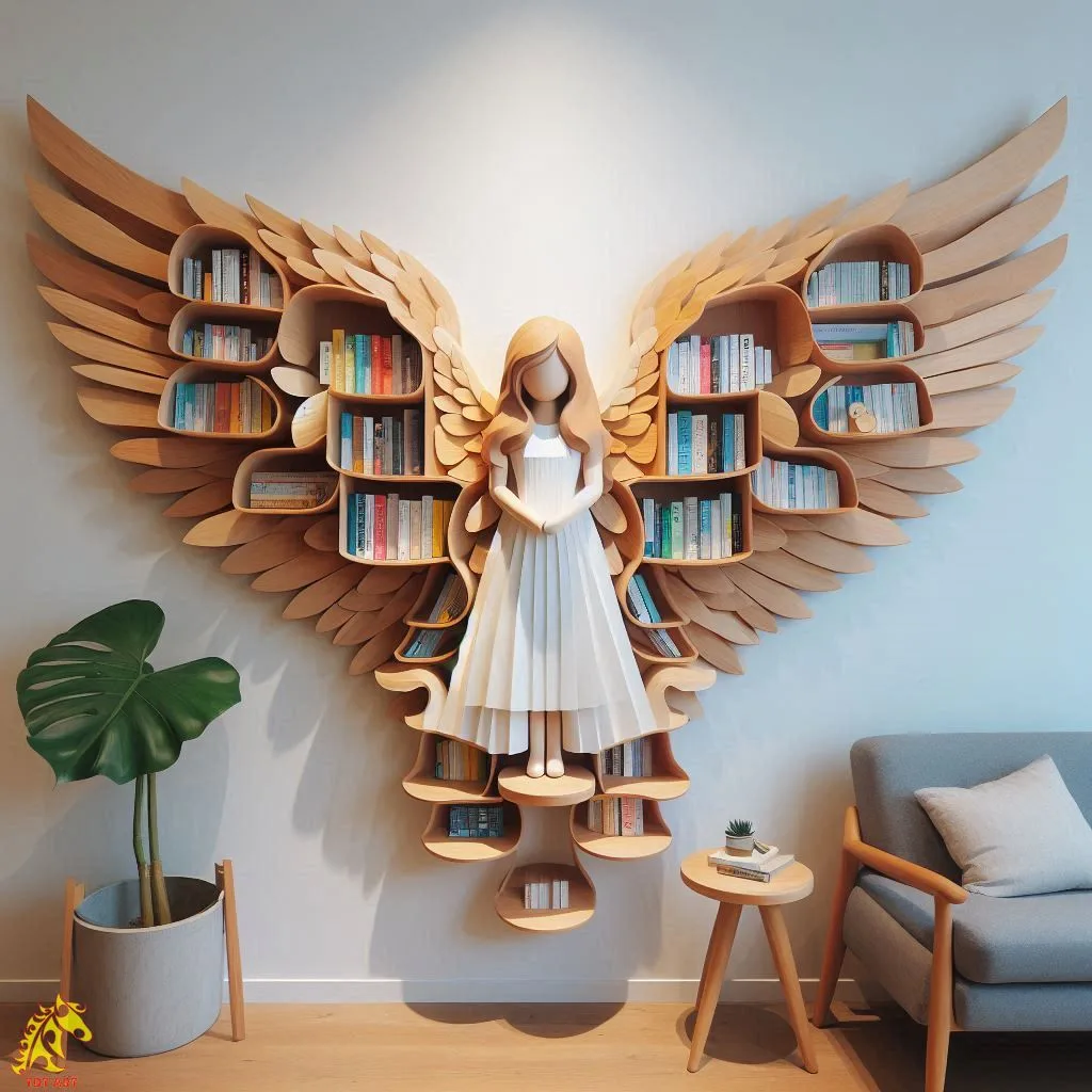 Angel Wings Bookshelf Design: A Perfect Blend of Art and Functionality