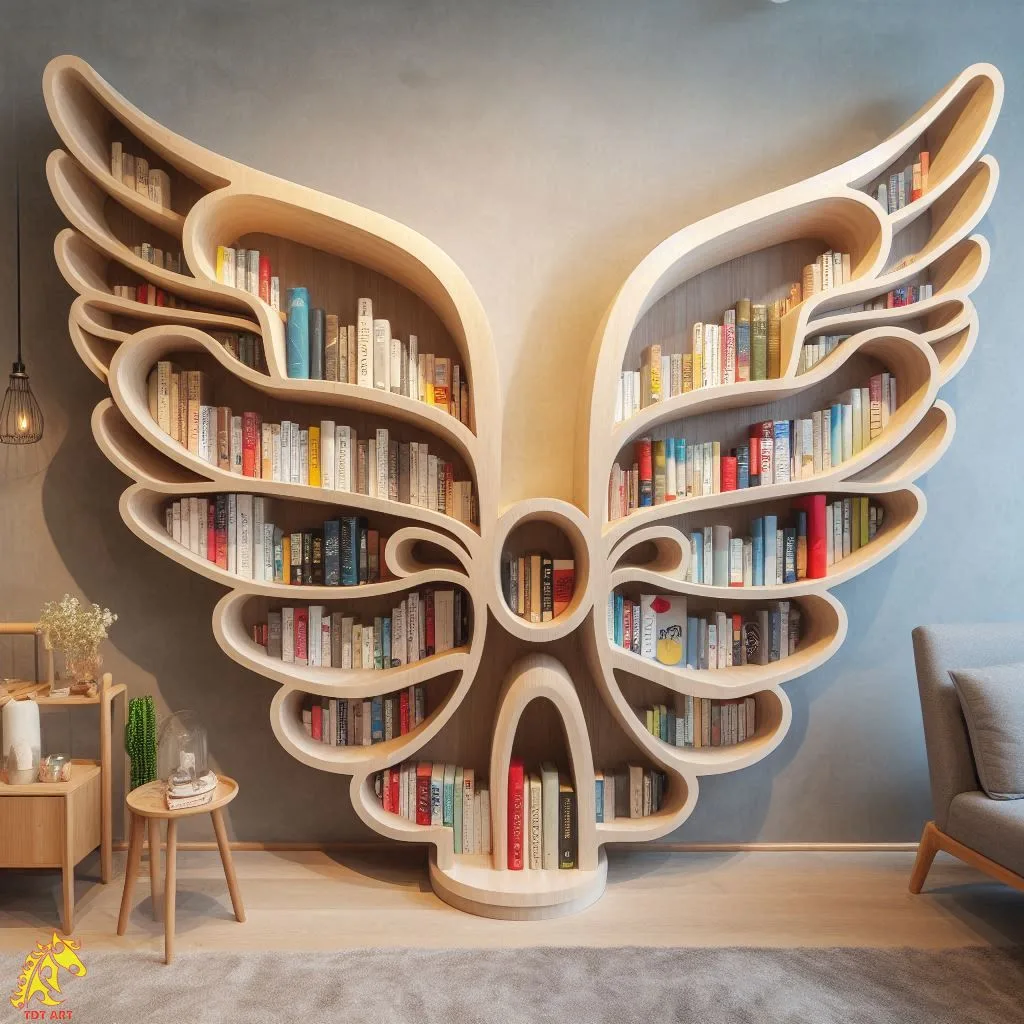 Angel Wings Bookshelf Design: A Perfect Blend of Art and Functionality