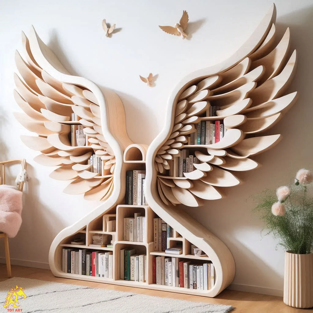 Angel Wings Bookshelf Design: A Perfect Blend of Art and Functionality