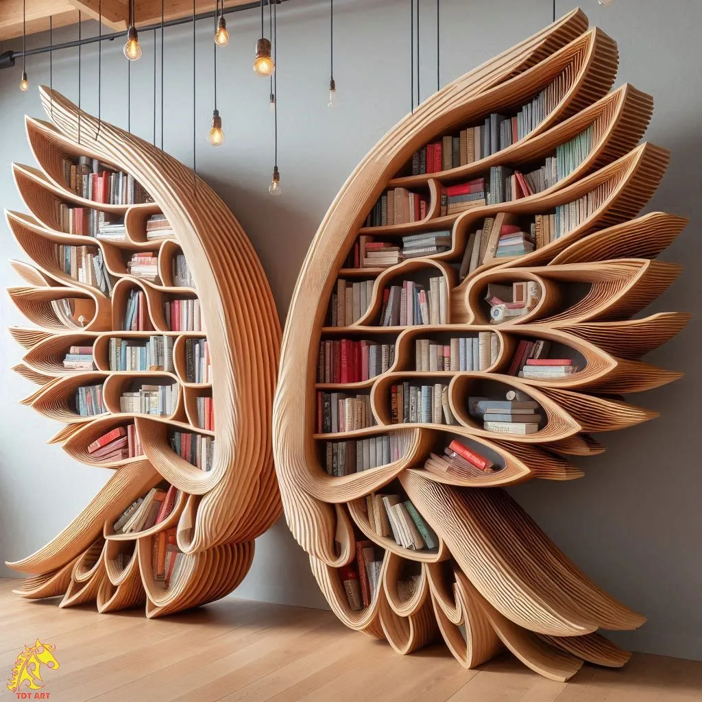 Angel Wings Bookshelf Design: A Perfect Blend of Art and Functionality