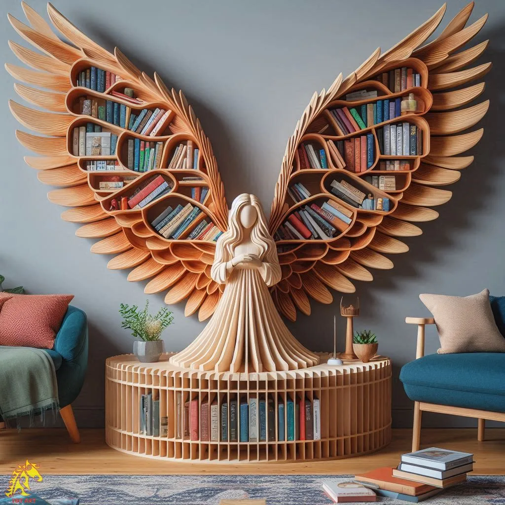 Angel Wings Bookshelf Design: A Perfect Blend of Art and Functionality