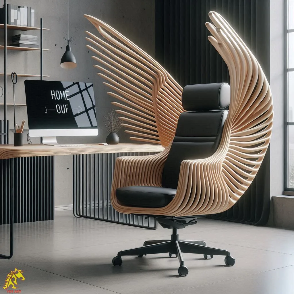 Angel Wings Shaped Home Office Chair Design: A Perfect Blend of Comfort and Style