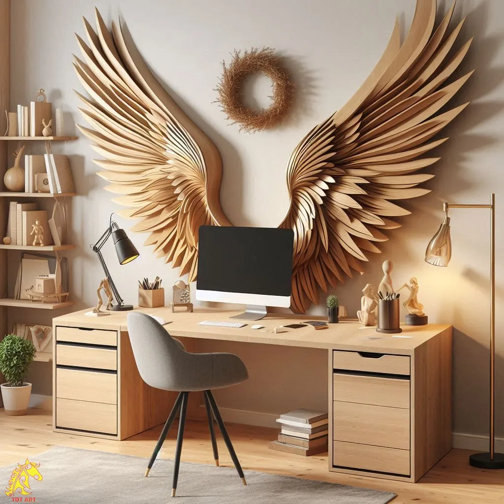 Angel Wings Shaped Home Office Desk Design: Inspire Your Workspace