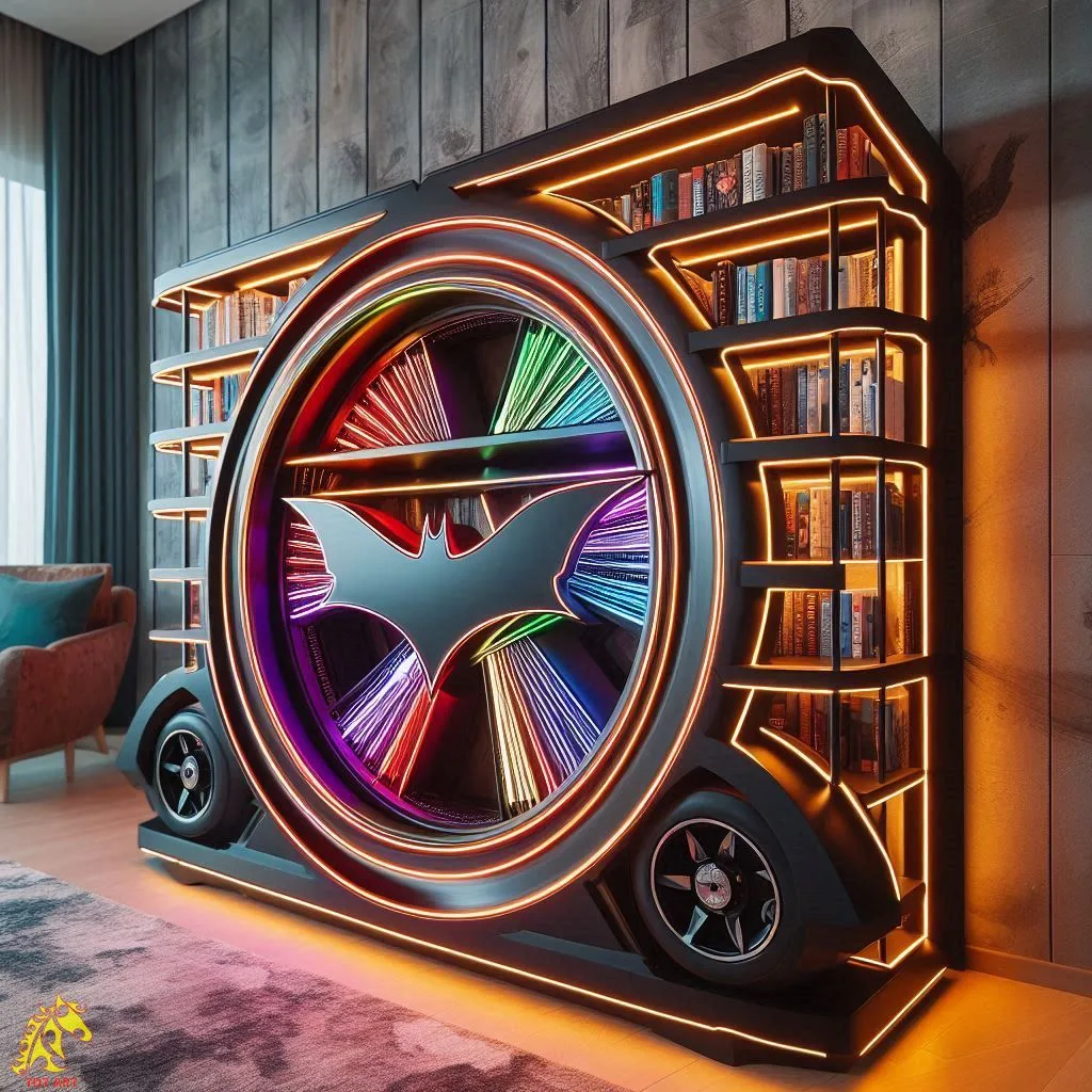 Batmobile Inspired Bookshelf Design: An Iconic Fusion of Style and Functionality