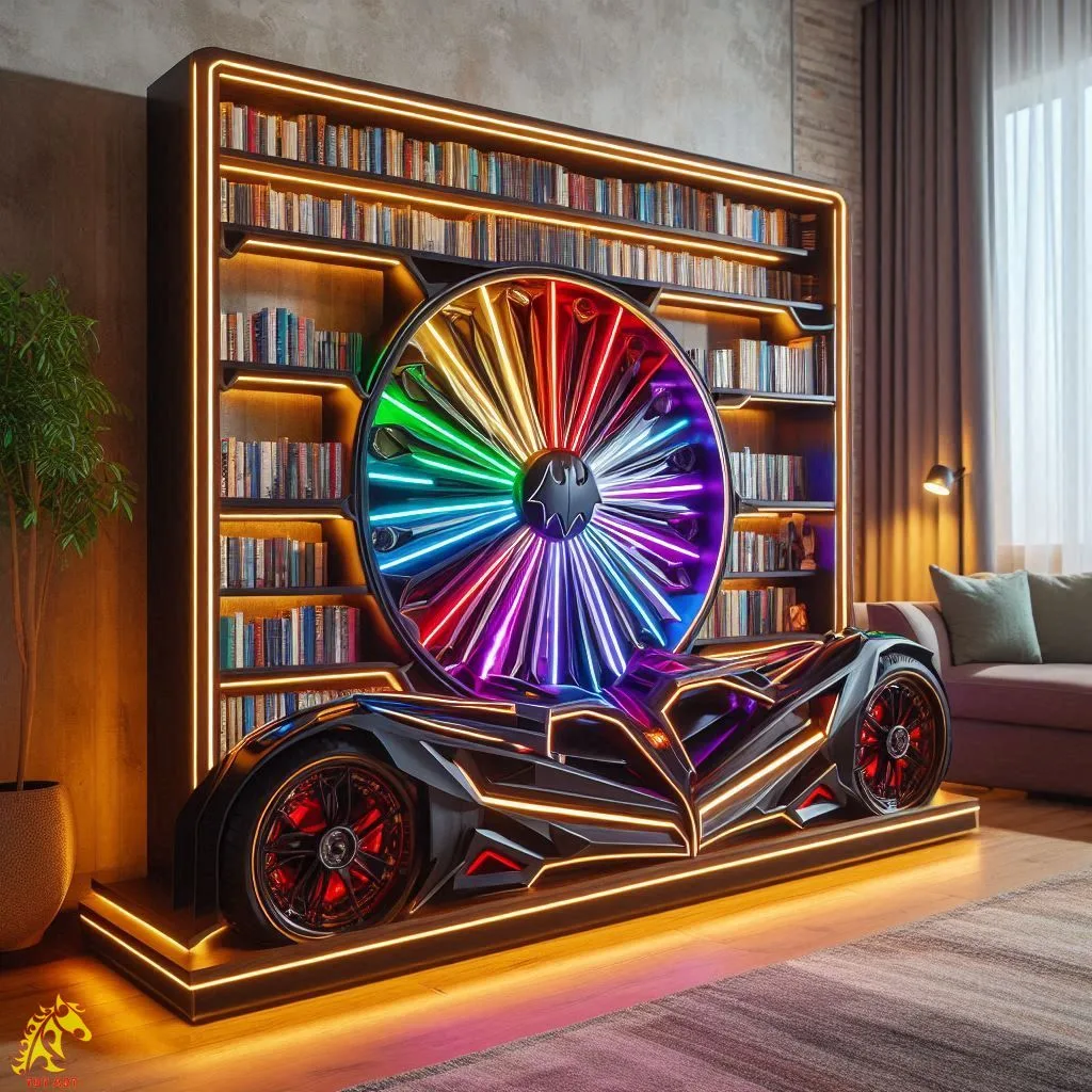 Batmobile Inspired Bookshelf Design: An Iconic Fusion of Style and Functionality