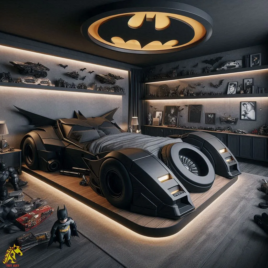 Batmobile Shaped Bed Design: Fun Sleep Experience for Kids