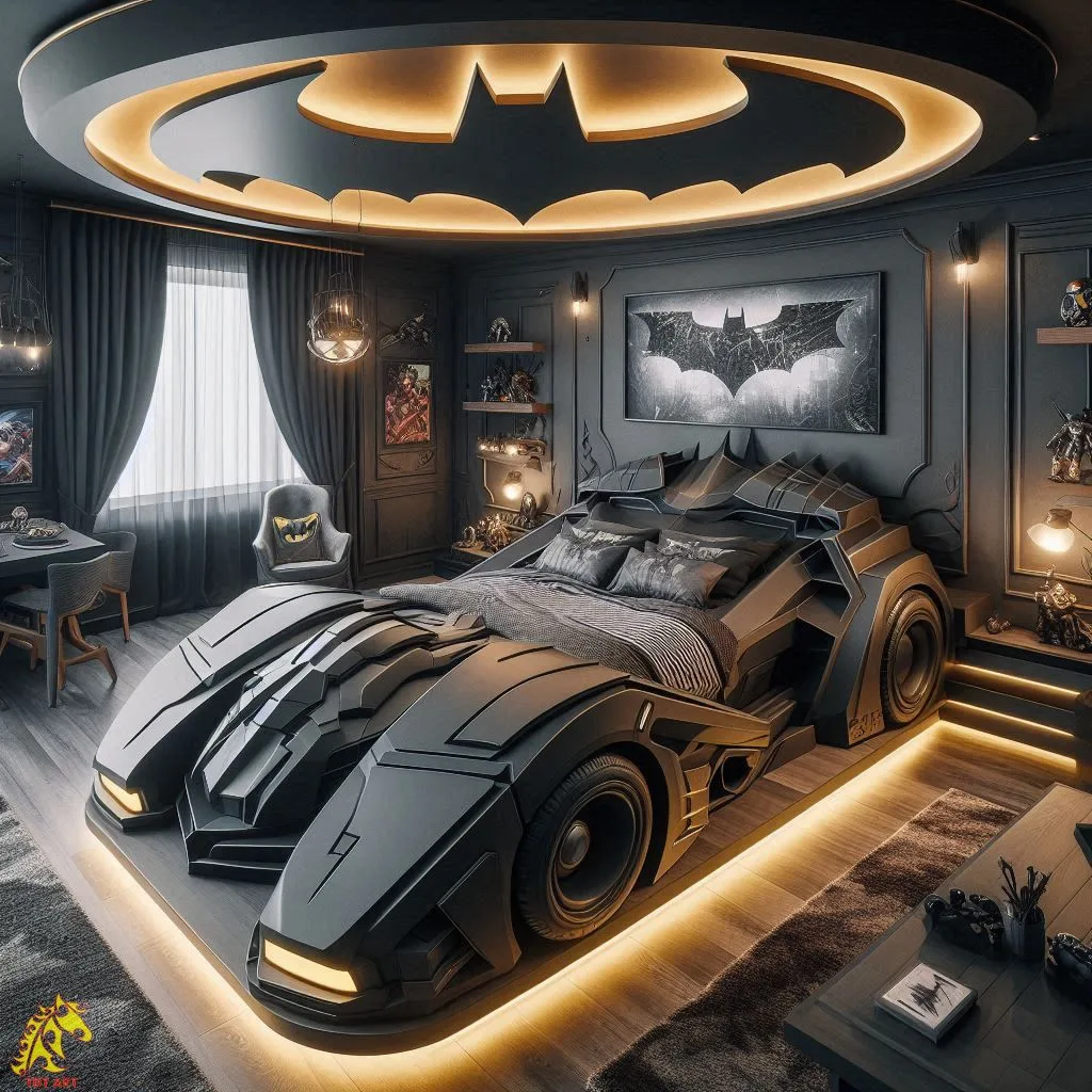 Batmobile Shaped Bed Design: Fun Sleep Experience for Kids