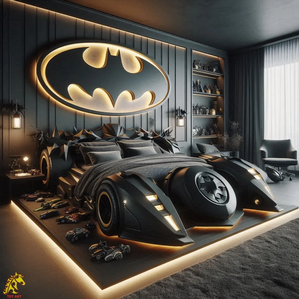 Batmobile Shaped Bed Design: Fun Sleep Experience for Kids