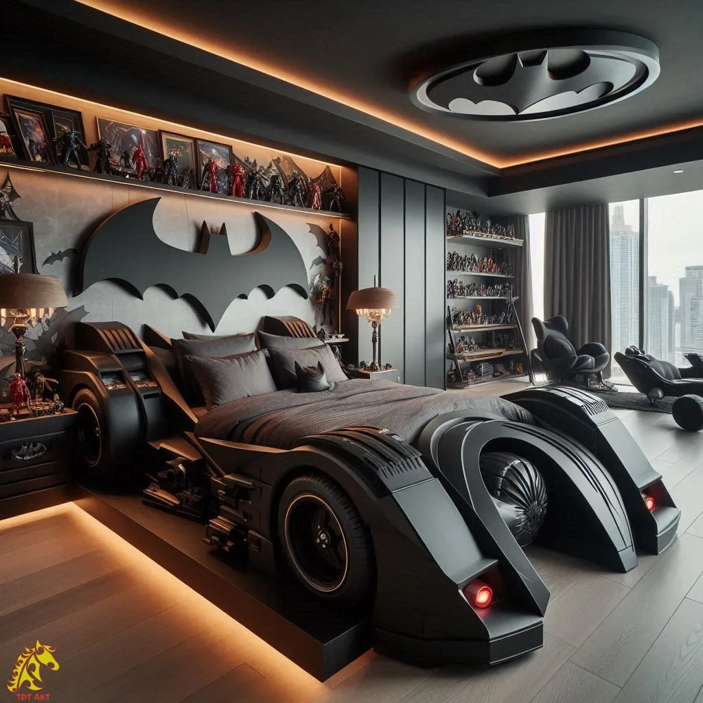 Batmobile Shaped Bed Design: Fun Sleep Experience for Kids