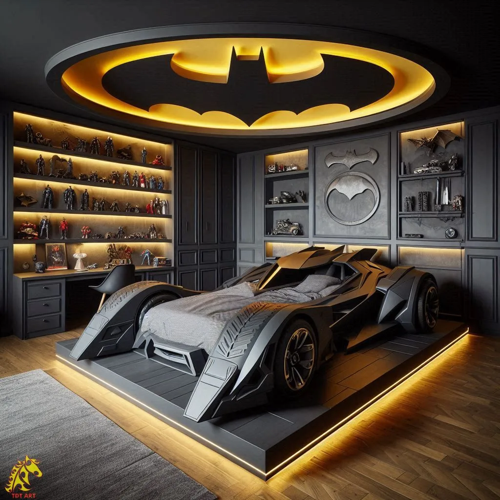 Batmobile Shaped Bed Design: Fun Sleep Experience for Kids