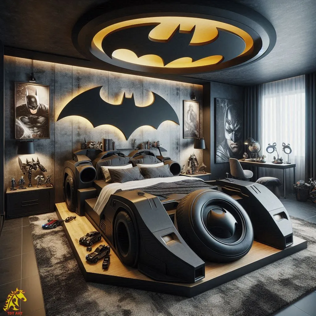 Batmobile Shaped Bed Design: Fun Sleep Experience for Kids