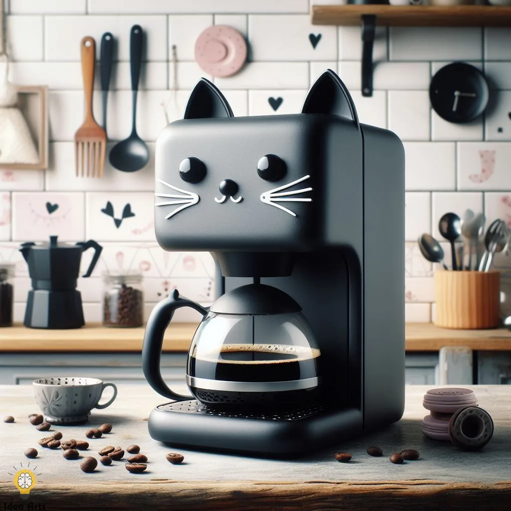 Design Ideas for Black Cat Inspired Coffee Maker