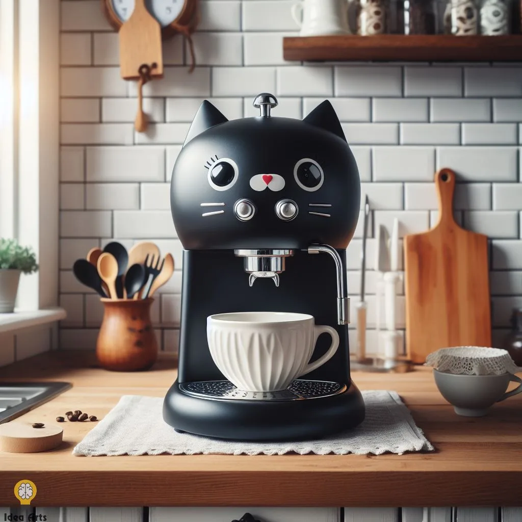 Design Ideas for Black Cat Inspired Coffee Maker