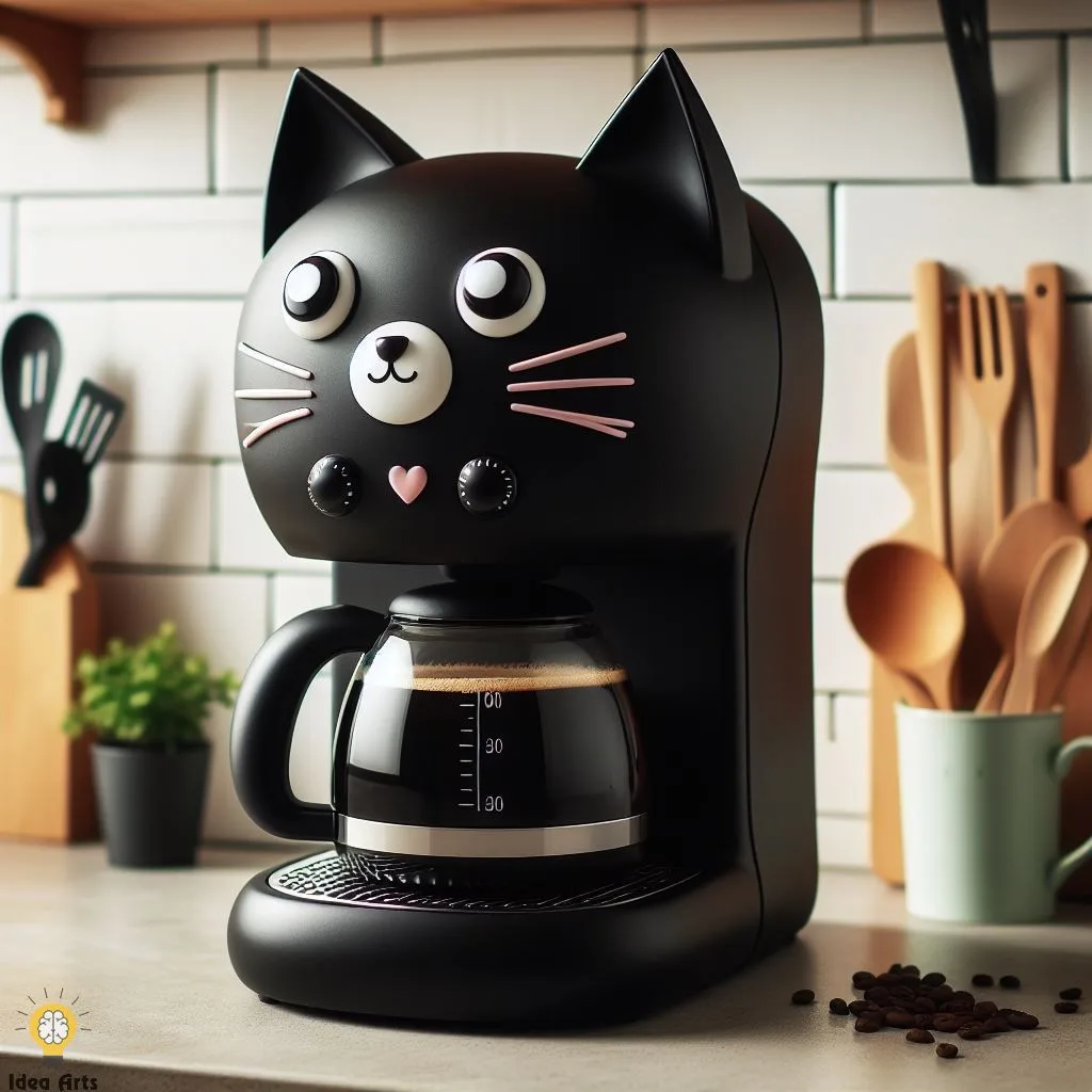 Design Ideas for Black Cat Inspired Coffee Maker