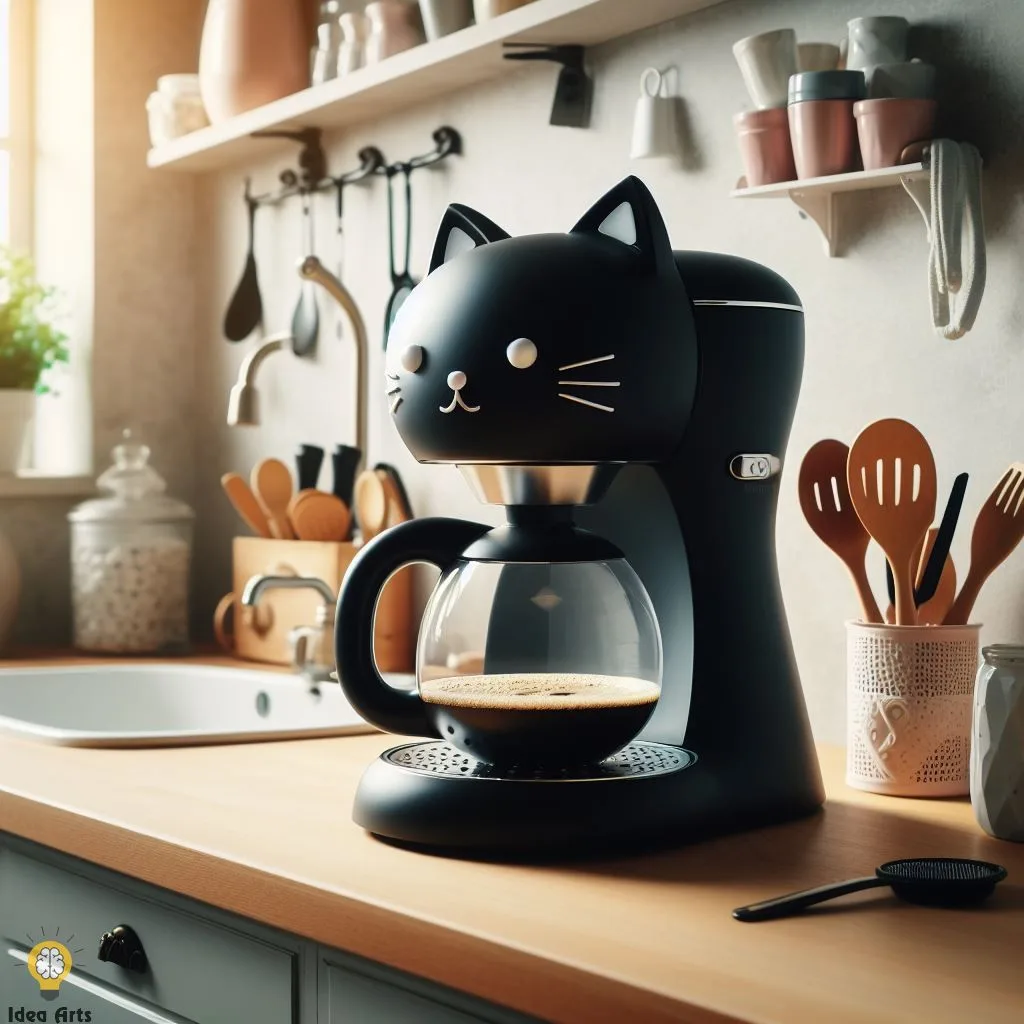 Design Ideas for Black Cat Inspired Coffee Maker