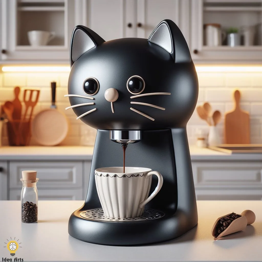 Design Ideas for Black Cat Inspired Coffee Maker