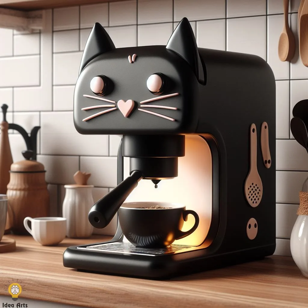 Design Ideas for Black Cat Inspired Coffee Maker