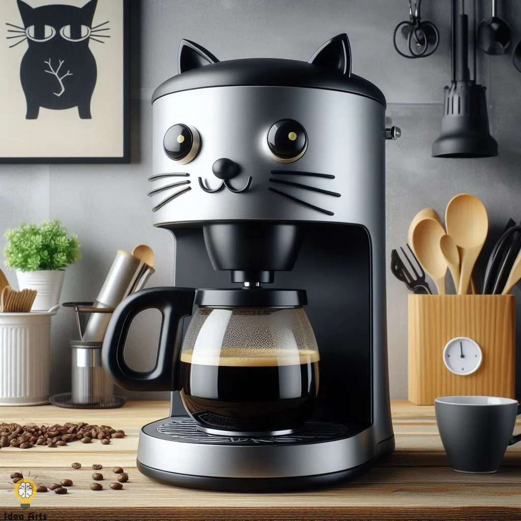 Design Ideas for Black Cat Inspired Coffee Maker