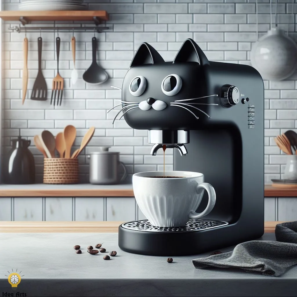 Design Ideas for Black Cat Inspired Coffee Maker