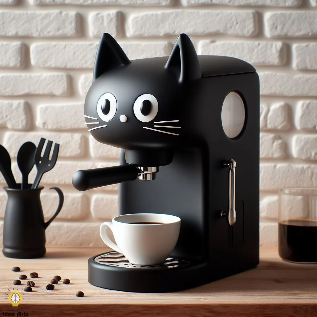 Design Ideas for Black Cat Inspired Coffee Maker