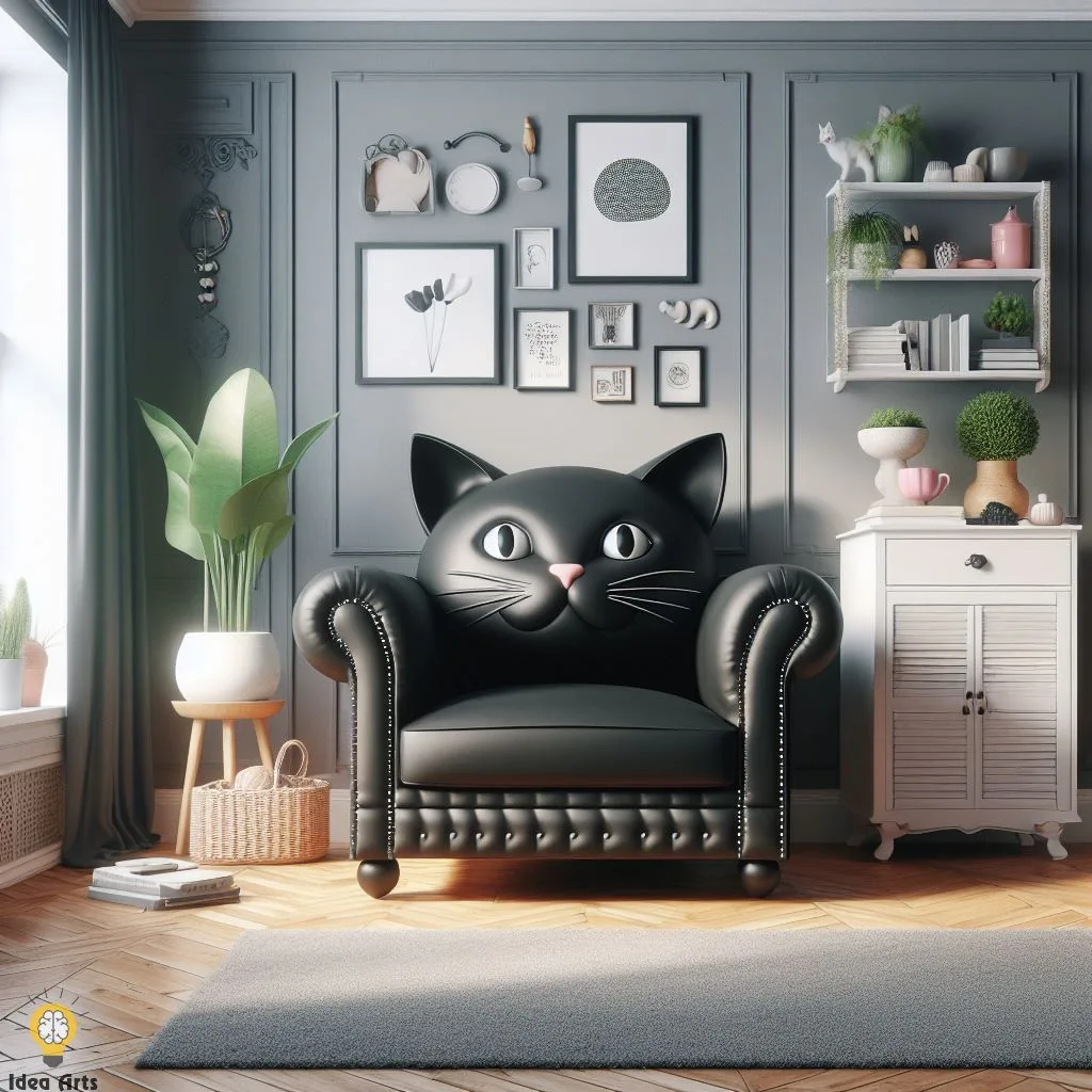 Discover the Unique Black Cat Shaped Chair