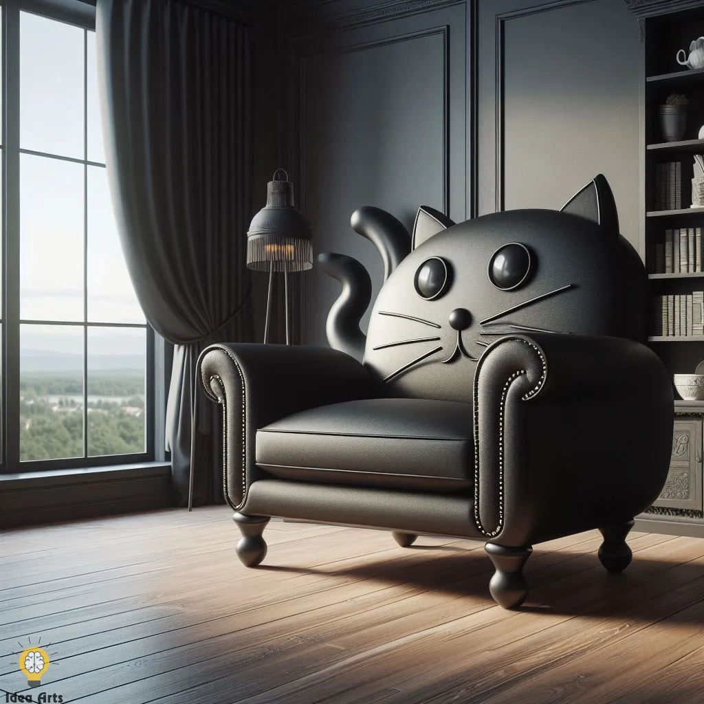 Discover the Unique Black Cat Shaped Chair