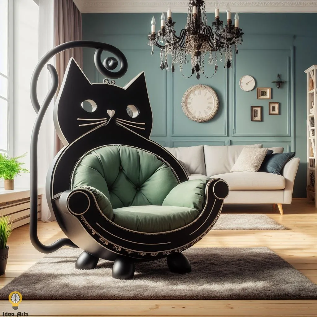 Discover the Unique Black Cat Shaped Chair