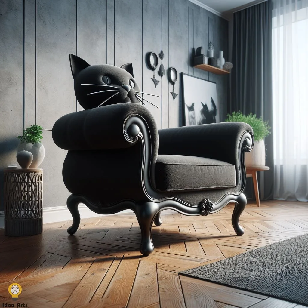 Discover the Unique Black Cat Shaped Chair