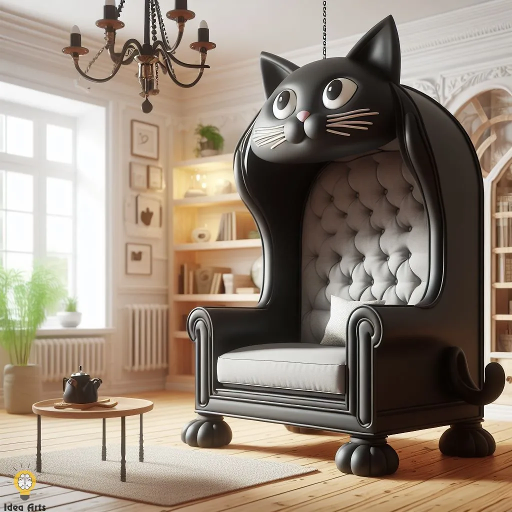 Discover the Unique Black Cat Shaped Chair