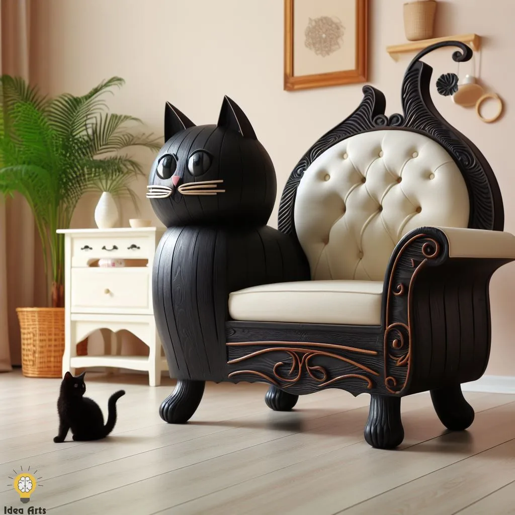 Discover the Unique Black Cat Shaped Chair