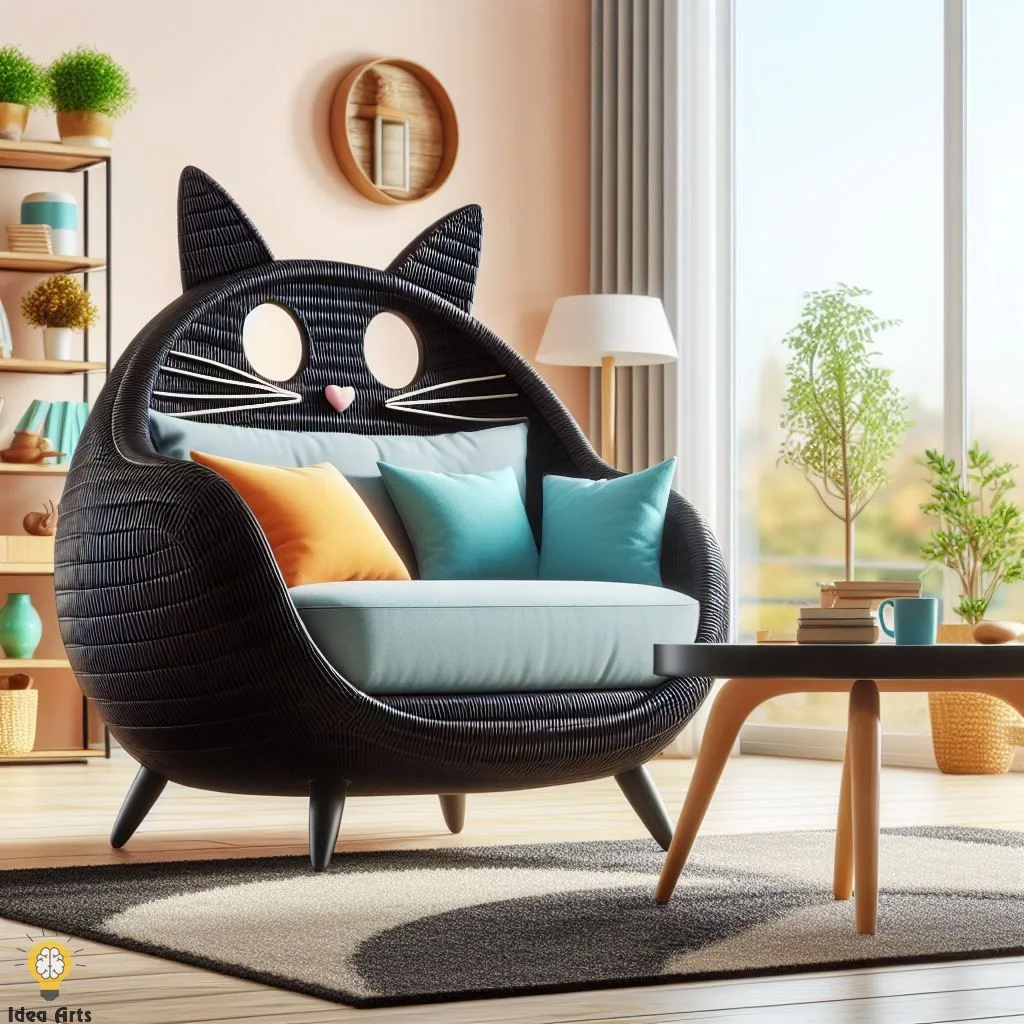 Discover the Unique Black Cat Shaped Chair