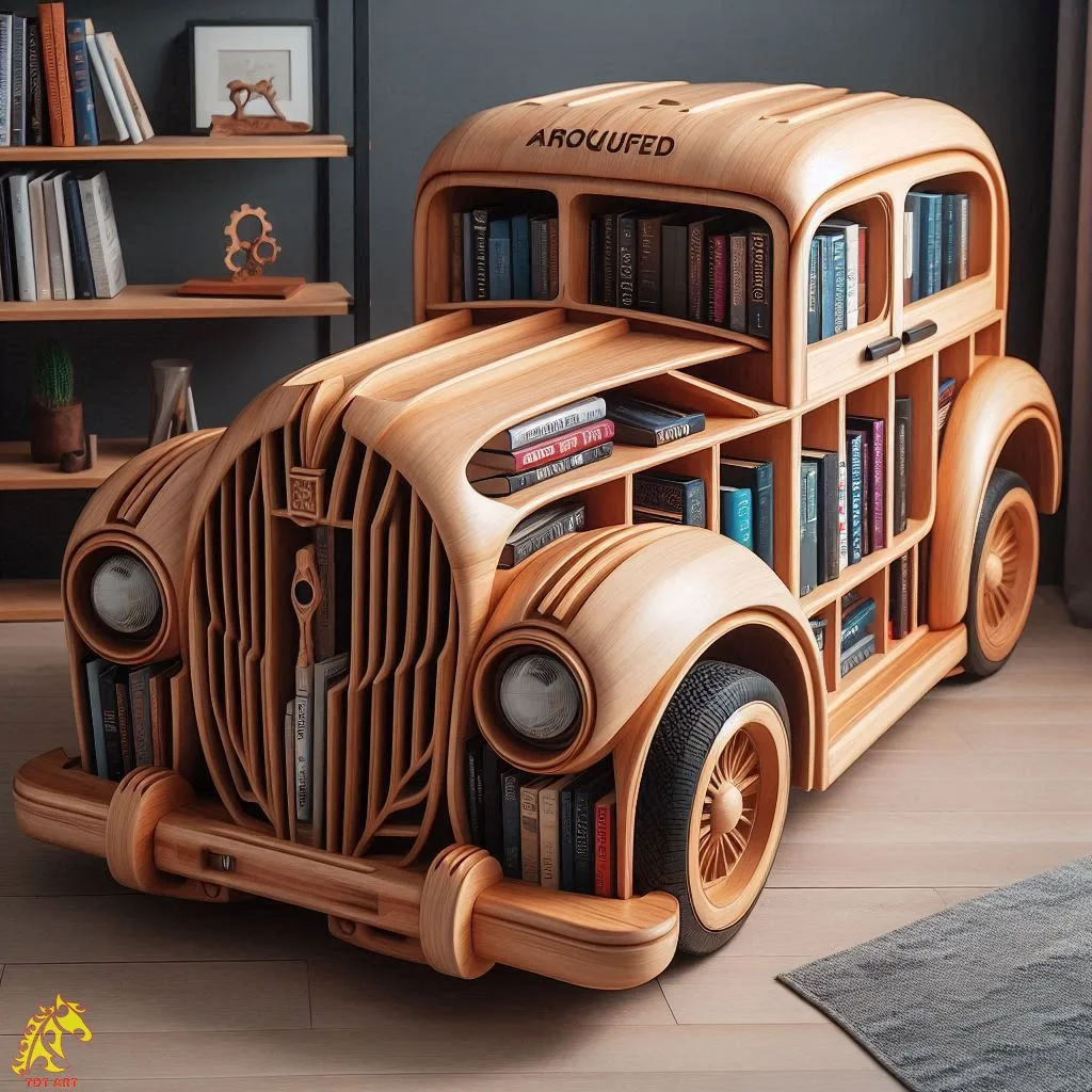 Car-Shaped Bookshelf Design: Inventive Concepts for Automobile Enthusiasts