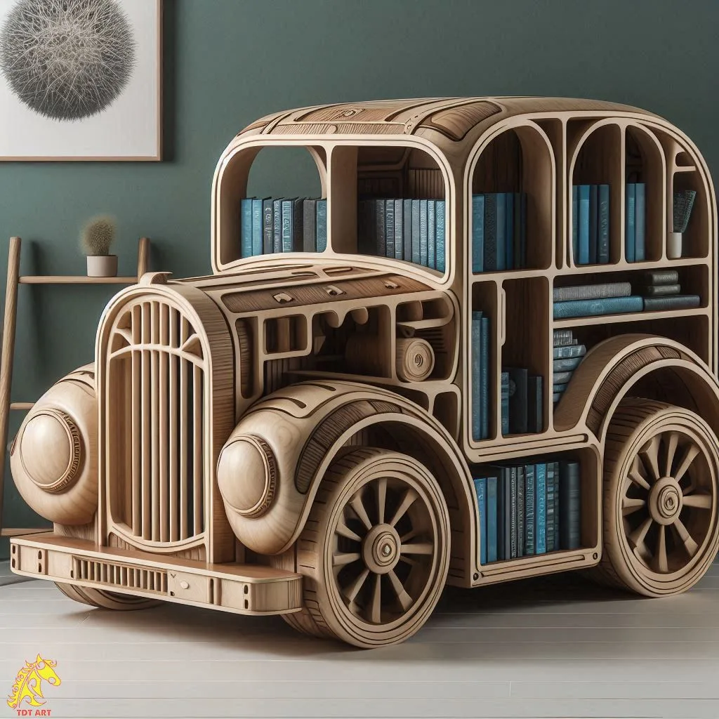 Car-Shaped Bookshelf Design: Inventive Concepts for Automobile Enthusiasts