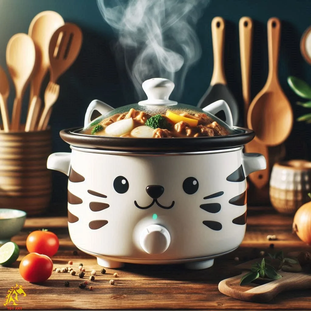 Charming Tiger-Shaped Slow Cooker Design: Ideal for Social Events!