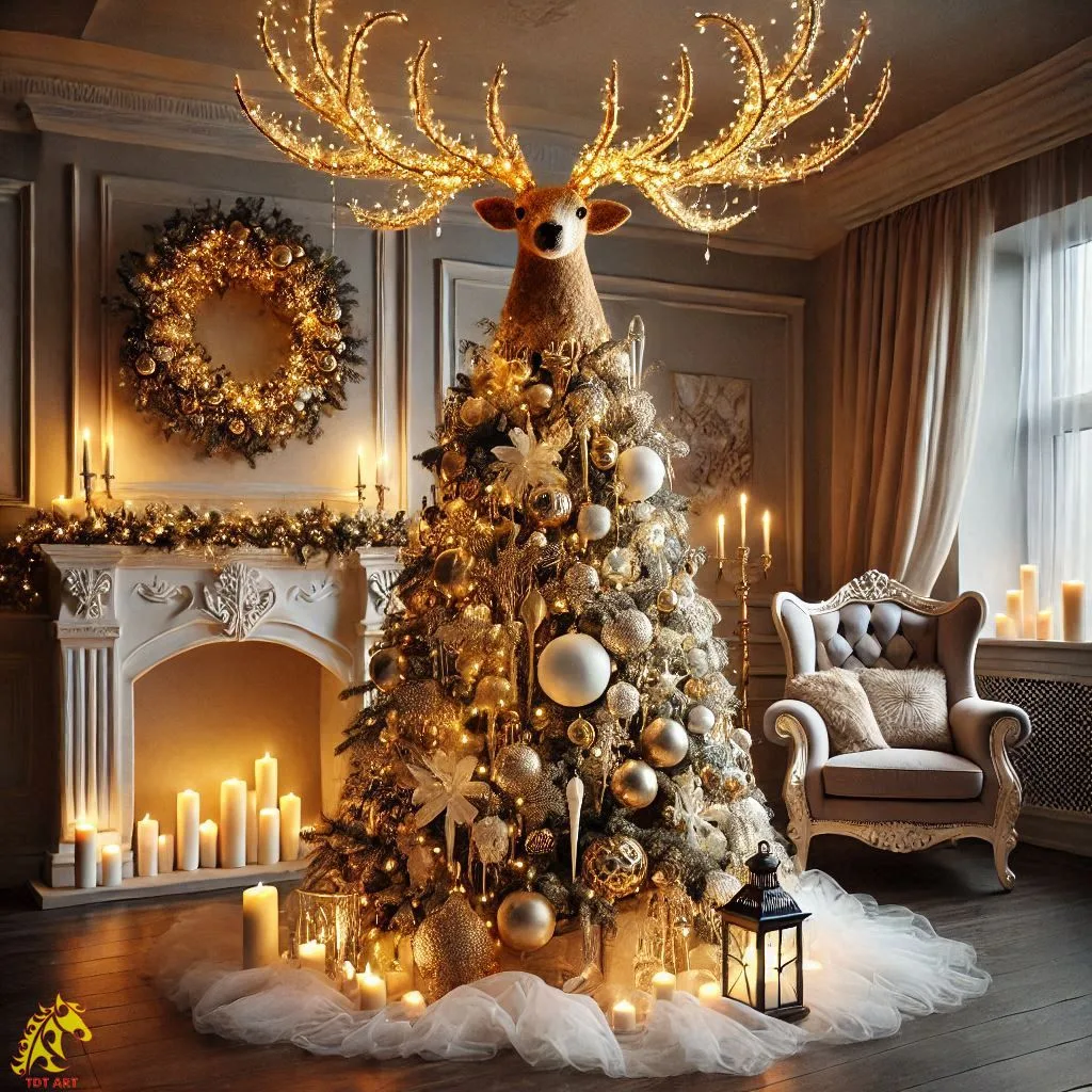 Deer Christmas Tree Design: A Festive Fusion of Elegance and Nature