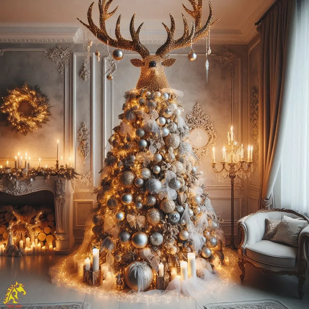 Deer Christmas Tree Design: A Festive Fusion of Elegance and Nature