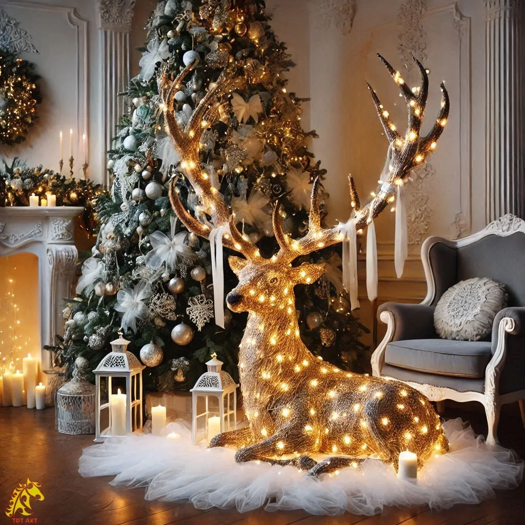 Deer Christmas Tree Design: A Festive Fusion of Elegance and Nature