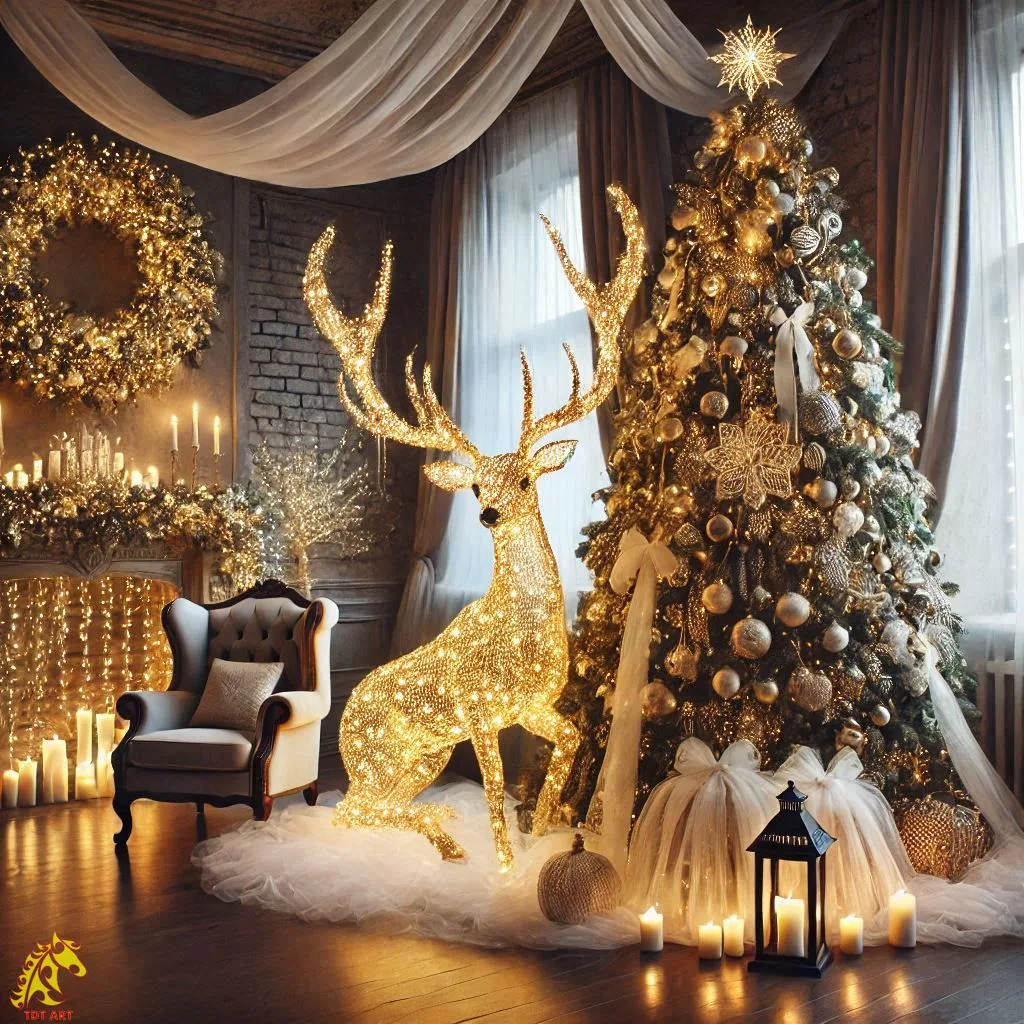 Deer Christmas Tree Design: A Festive Fusion of Elegance and Nature