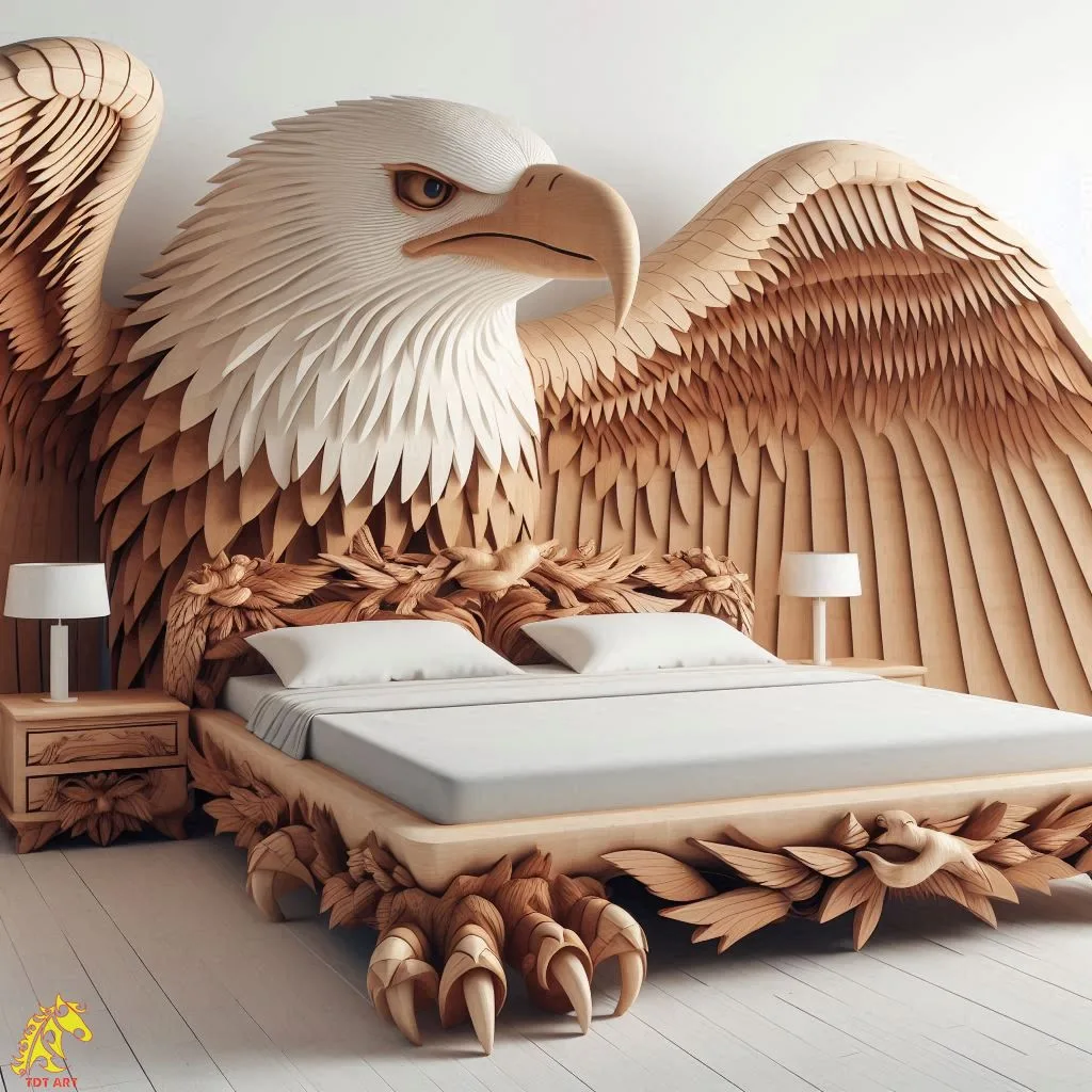 The Majestic Eagle-Shaped Bed Design: A Symbol of Power and Elegance