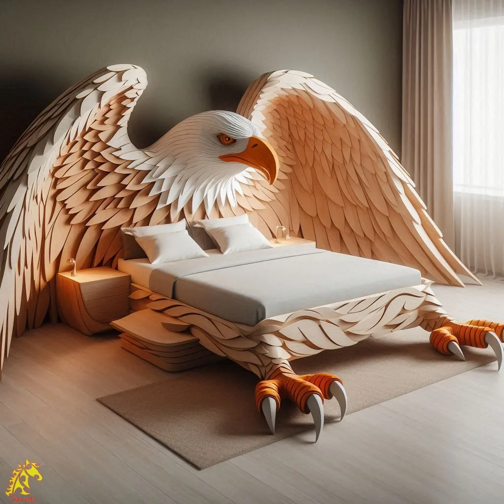 The Majestic Eagle-Shaped Bed Design: A Symbol of Power and Elegance